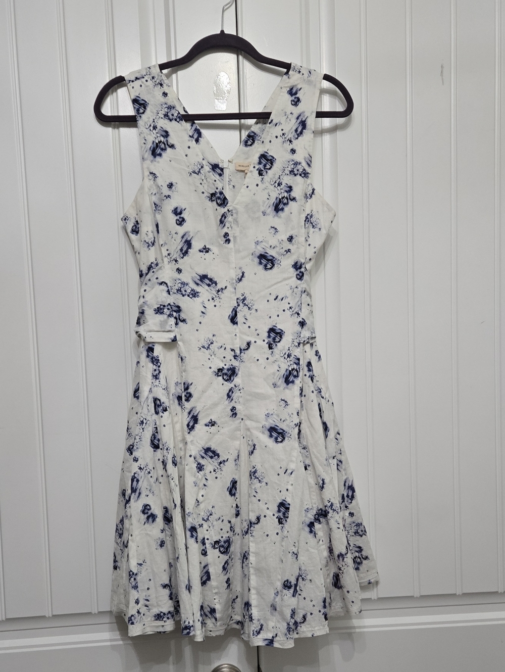 Rebecca Taylor Sleeveless Meteor Dress Blue White TieTag Size 6 - Picture 5 of 13